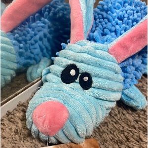 Blue mouse plush dog toy
